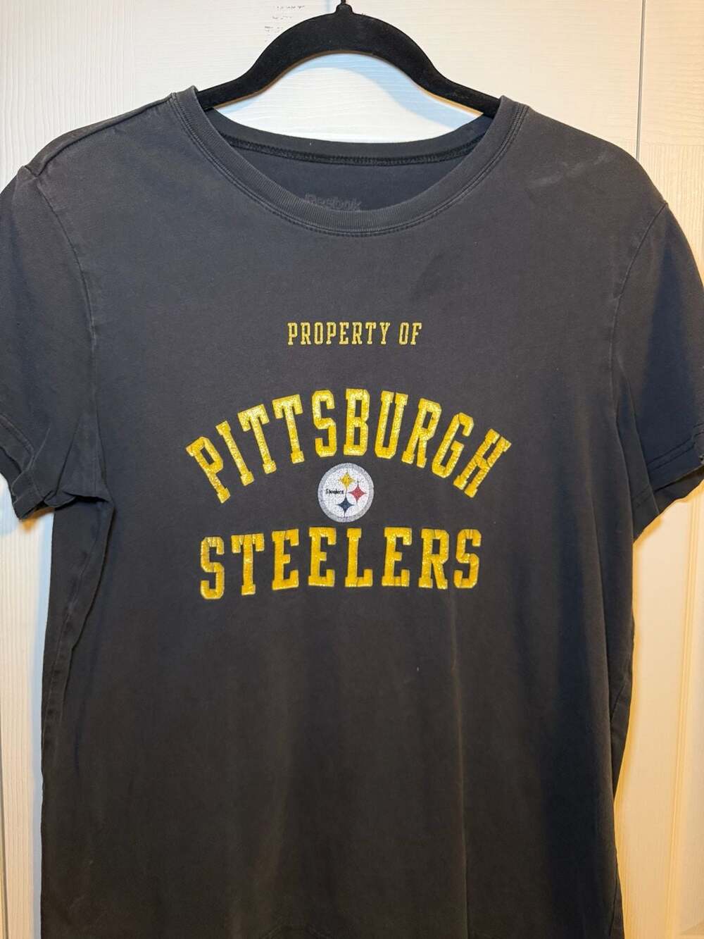 Reebok Pittsburgh Steelers T-Shirt Black Used-Good